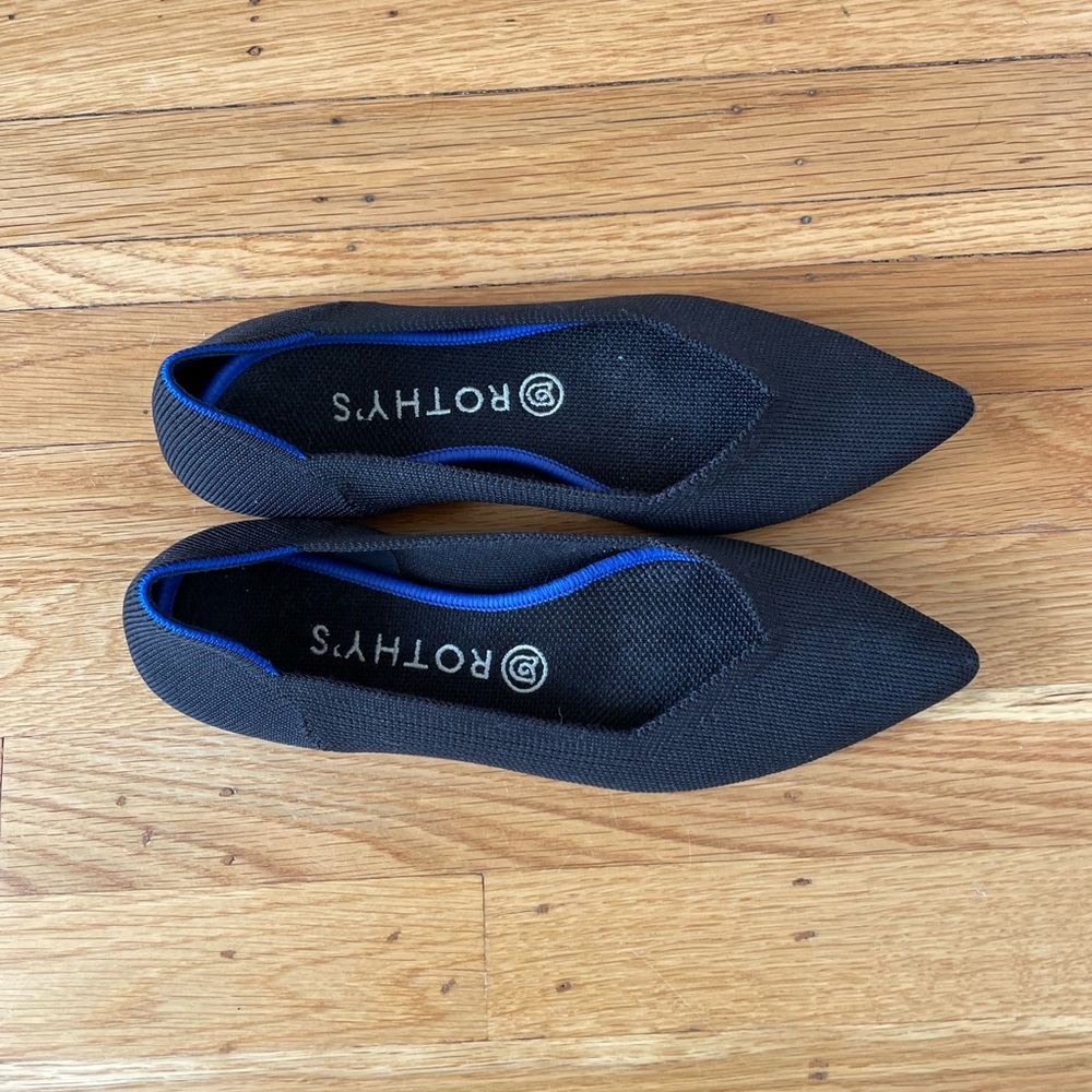 Rothy’s the point black size 8.5 like new